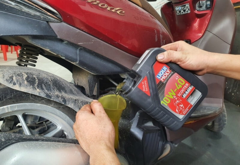 Dung tích nhớt SH Mode theo thông số nhà sản xuất