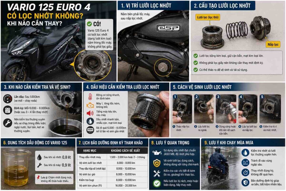 Vario 125 Euro 4 Có Lọc Nhớt Không? Khi Nào Cần Thay? 8 vario-125-euro-4-loc-nhot